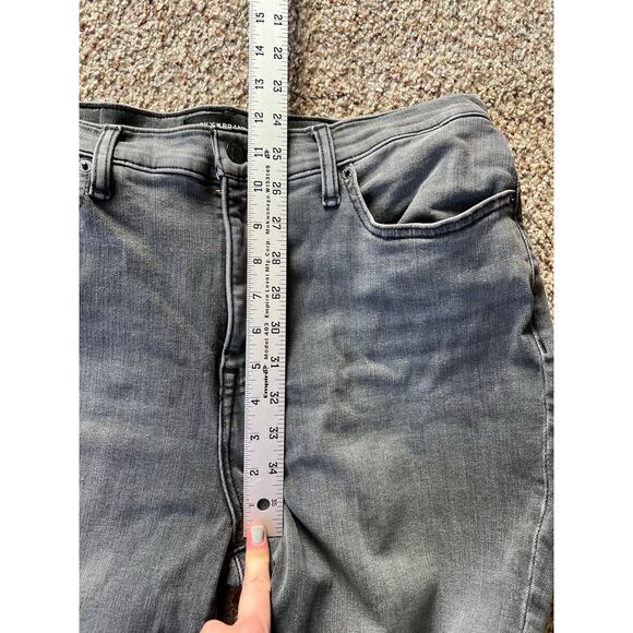 Lucky Brand Bridgette High Rise Skinny Jean, Gray, 14/32, Raw Hem, 26" Inseam - Picture 5 of 15